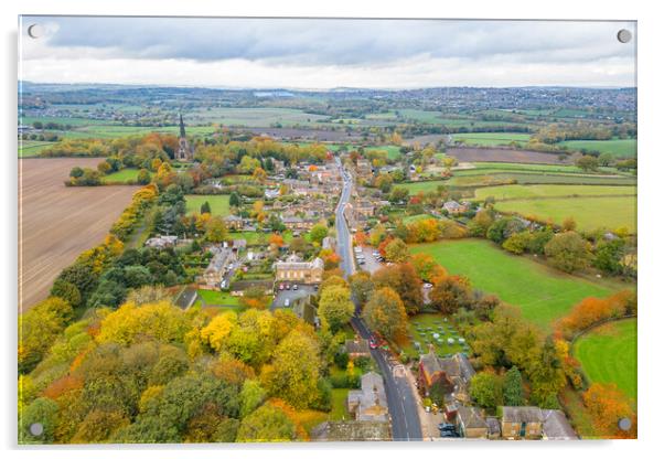 Village of Wentworth Rotherham Acrylic by Apollo Aerial Photography