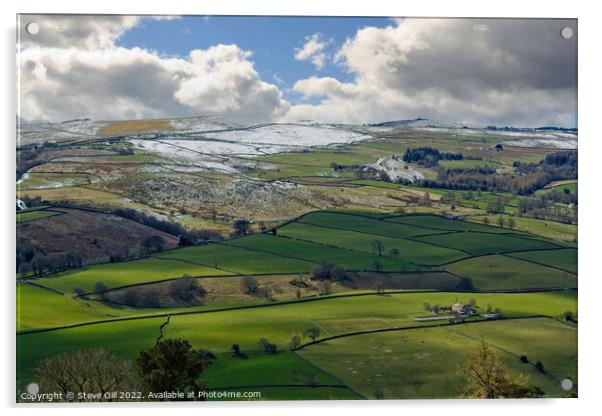 Spectacular View Across a Valley in Nidderdale, North Yorkshire. Acrylic by Steve Gill