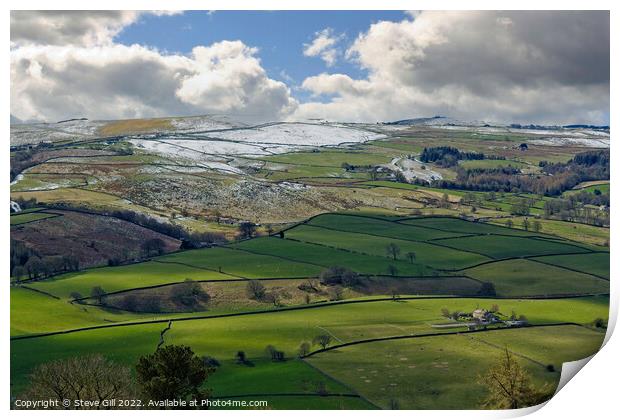 Spectacular View Across a Valley in Nidderdale, North Yorkshire. Print by Steve Gill