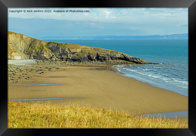 Dunraven Bay and Witch's Point Glamorgan Coast  Framed Print by Nick Jenkins