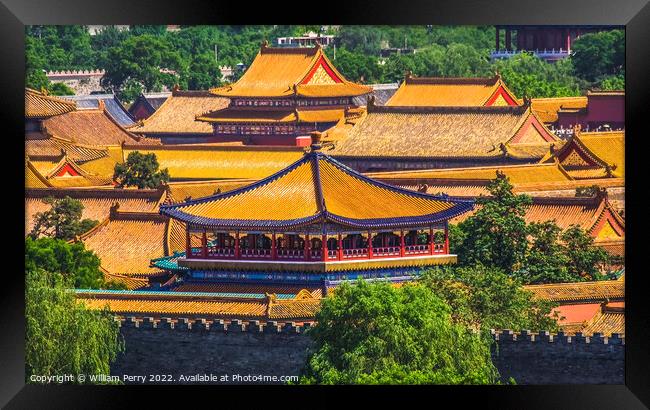 Forbidden City Emperor's Palace Beijing China Framed Print by William Perry