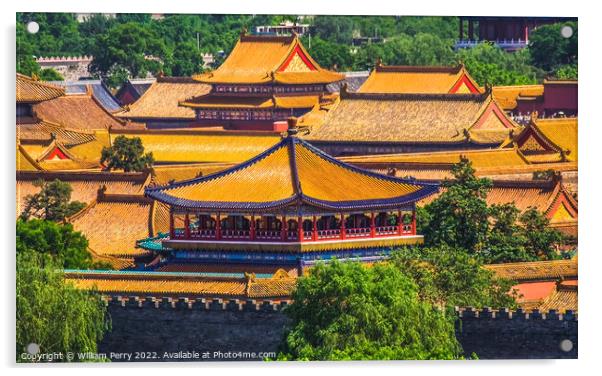 Forbidden City Emperor's Palace Beijing China Acrylic by William Perry