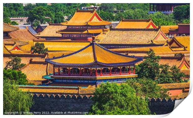 Forbidden City Emperor's Palace Beijing China Print by William Perry