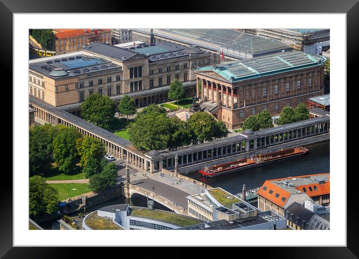 Museum Island In Berlin Aerial View Framed Mounted Print by Artur Bogacki