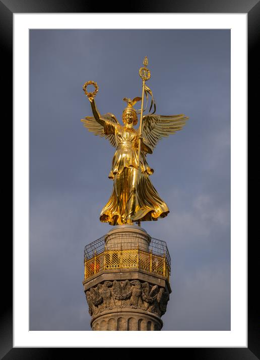 Victory Column And Viewing Platform In Berlin Framed Mounted Print by Artur Bogacki