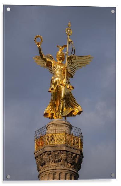 Victory Column And Viewing Platform In Berlin Acrylic by Artur Bogacki