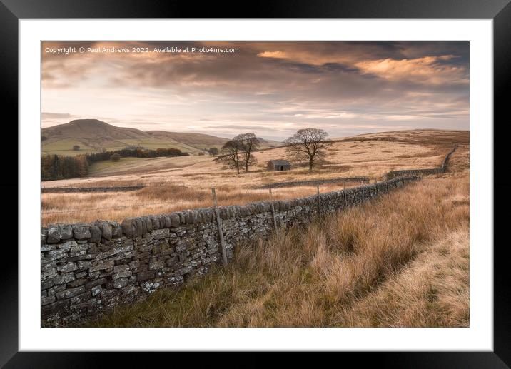 Wildboarclough Clough Barn Framed Mounted Print by Paul Andrews