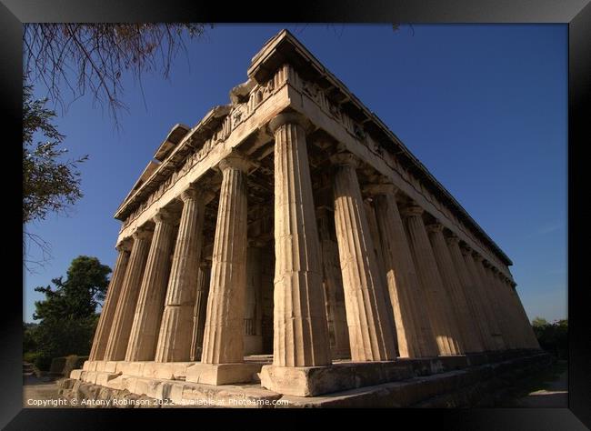Majestic Temple of Hephaestus Framed Print by Antony Robinson