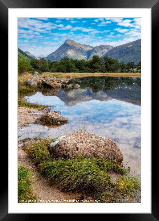 Loch Etive Reflection Scotland. Framed Mounted Print by Craig Yates