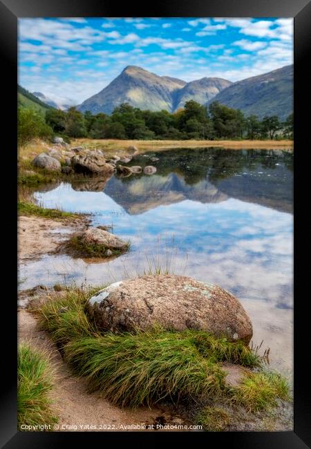 Loch Etive Reflection Scotland. Framed Print by Craig Yates