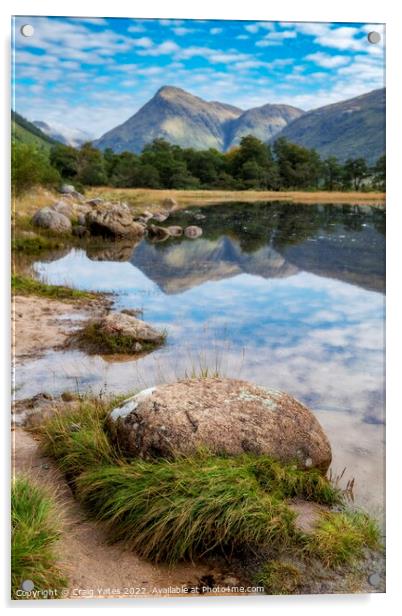 Loch Etive Reflection Scotland. Acrylic by Craig Yates