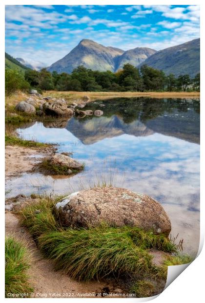 Loch Etive Reflection Scotland. Print by Craig Yates