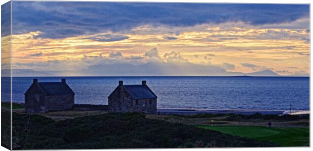 Maryborough salt pan houses Prestwick Canvas Print by Allan Durward Photography