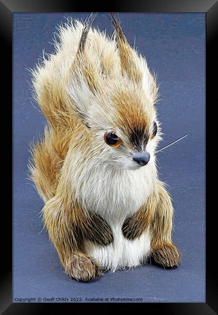 Children's Nursery wall art - Cute Squirrel. Framed Print by Geoff Childs