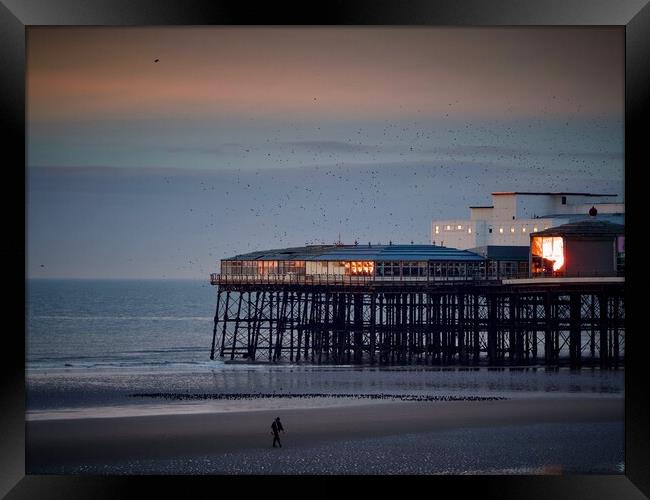 Evening Light at North Pier Framed Print by Victor Burnside