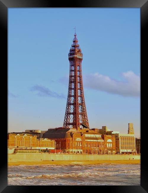 Blackpool Tower Framed Print by Victor Burnside