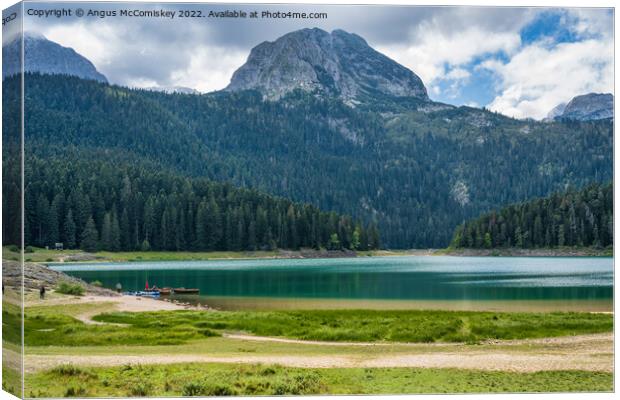 The Black Lake, Durmitor National Park, Montenegro Canvas Print by Angus McComiskey