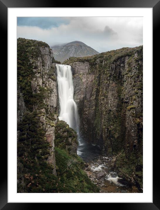Wailing Widow Falls Assynt Framed Mounted Print by Anthony McGeever