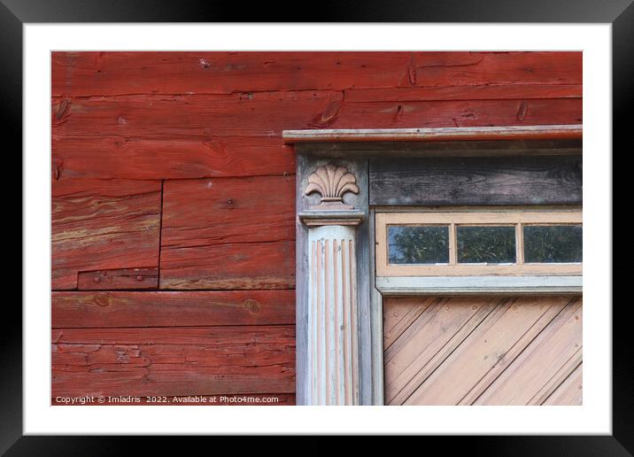 Red House Sweden, Abstract Architecture Framed Mounted Print by Imladris 
