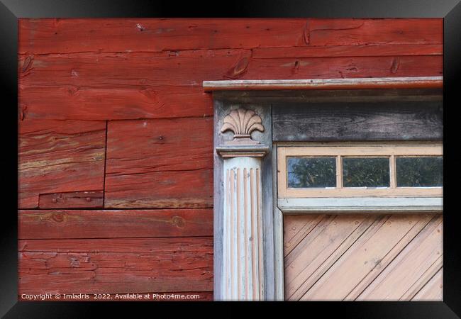 Red House Sweden, Abstract Architecture Framed Print by Imladris 