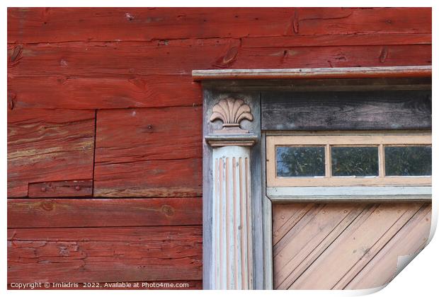 Red House Sweden, Abstract Architecture Print by Imladris 