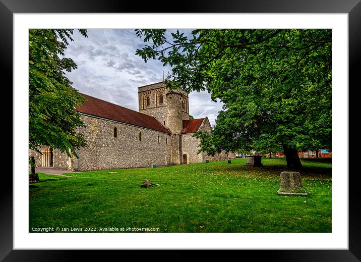 Church of St Mary at Kingsclere Framed Mounted Print by Ian Lewis