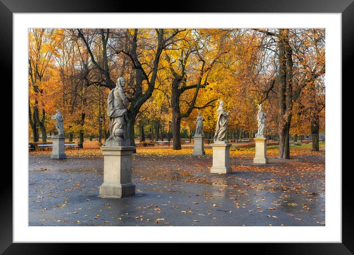 Autumn In Saxon Garden In Warsaw Framed Mounted Print by Artur Bogacki