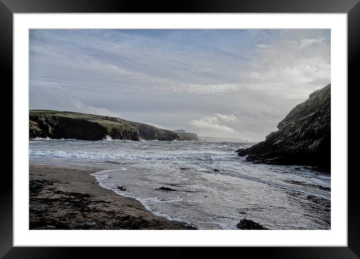 Church Cove Cornwall Framed Mounted Print by kathy white