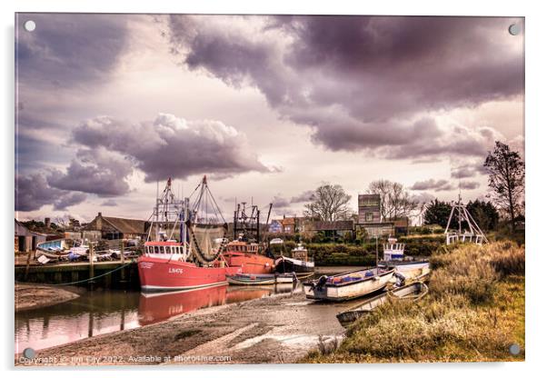 Brancaster Staithe a Stunning Harbour Acrylic by Jim Key