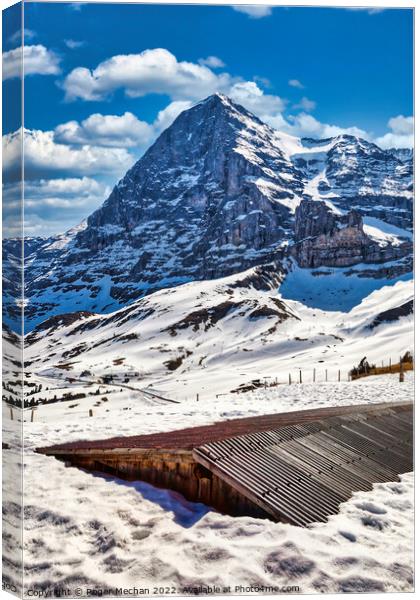The Chilling Beauty of Eiger's North Face Canvas Print by Roger Mechan