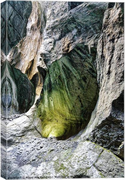 Enchanting Lichen Caverns Canvas Print by Roger Mechan