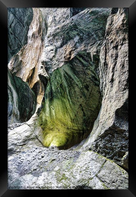 Enchanting Lichen Caverns Framed Print by Roger Mechan