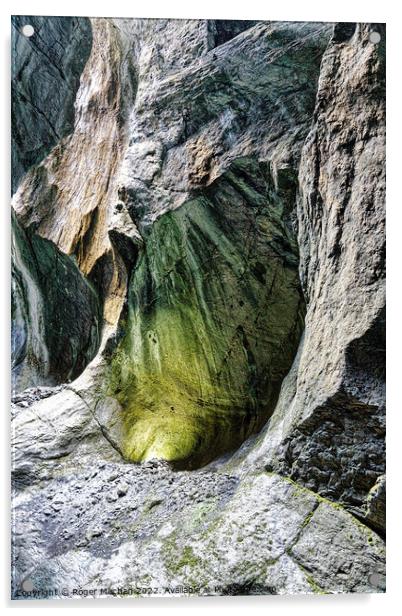 Enchanting Lichen Caverns Acrylic by Roger Mechan