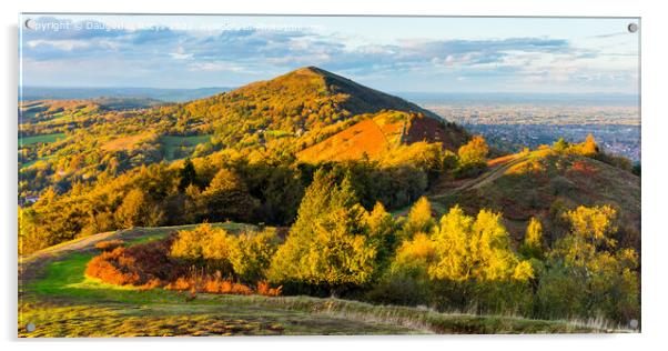 Majestic Malvern Hills in Autumn Acrylic by Daugirdas Racys