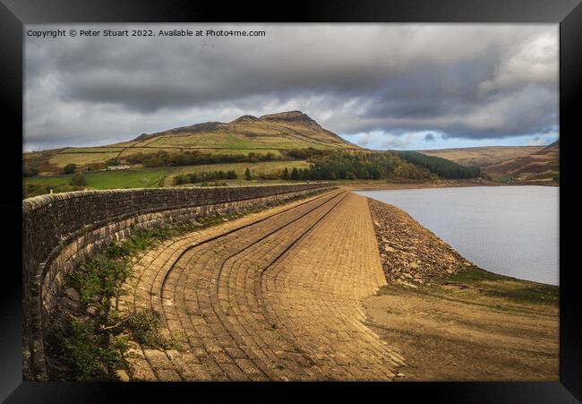 Walking around Dovestone reservoir near Greenfield in the North  Framed Print by Peter Stuart