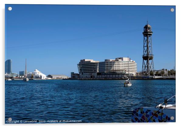 A sunny day at port of Barcelona Acrylic by Lensw0rld 