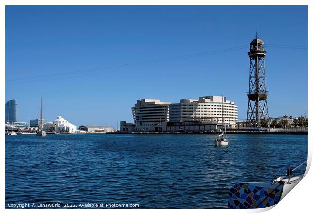 A sunny day at port of Barcelona Print by Lensw0rld 