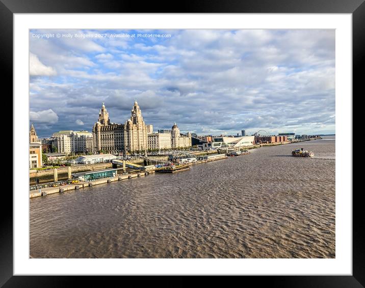Liverpool's Iconic Royal Liver Building Framed Mounted Print by Holly Burgess