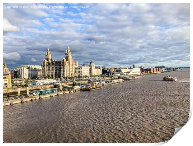 Liverpool's Iconic Royal Liver Building Print by Holly Burgess