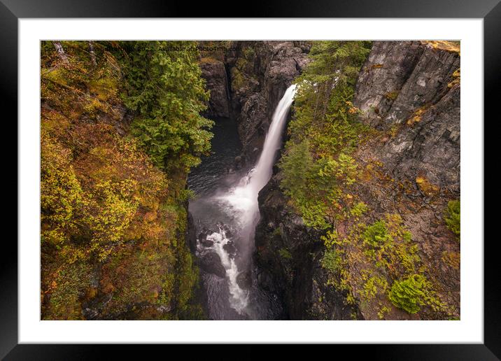 Autumn Colours At The Elk Falls Framed Mounted Print by rawshutterbug 