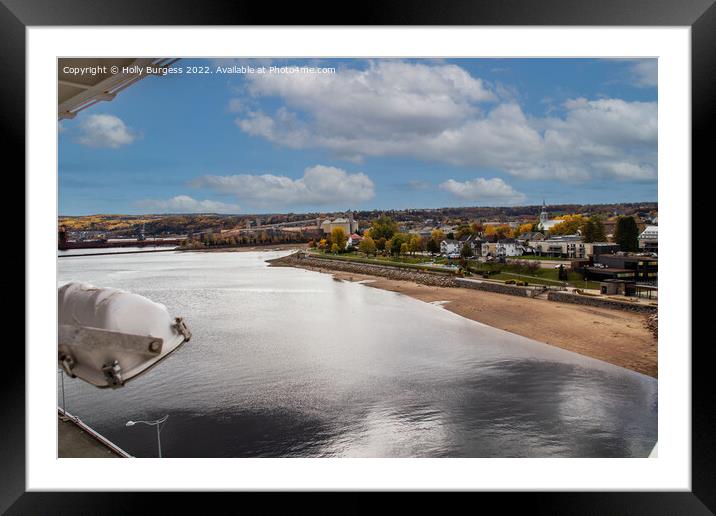 Saguenay is a city in the Saguenay–Lac-Saint-Jean region of Quebec,  Framed Mounted Print by Holly Burgess