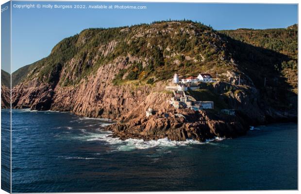 Point Rock, spear head Light house  Canvas Print by Holly Burgess
