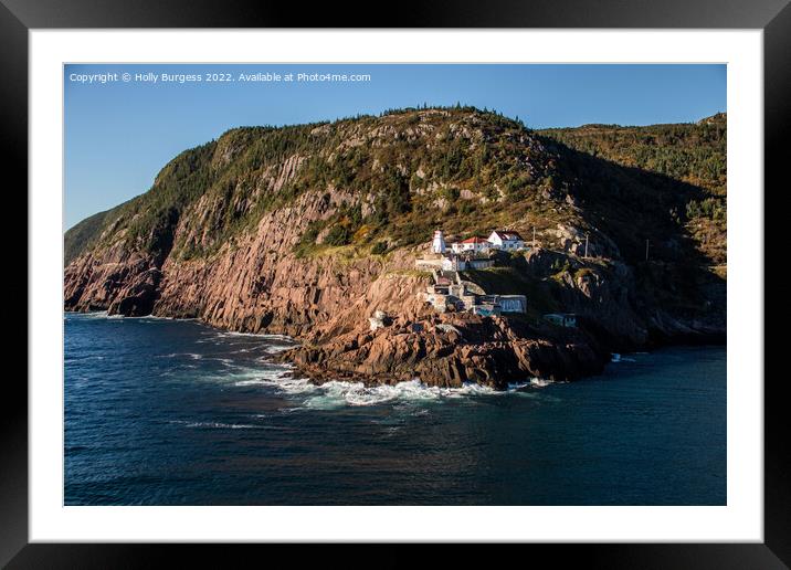 Point Rock, spear head Light house  Framed Mounted Print by Holly Burgess
