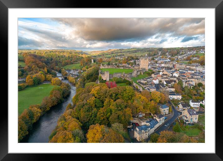 Richmond North Yorkshire Framed Mounted Print by Apollo Aerial Photography