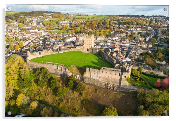 Richmond Castle Acrylic by Apollo Aerial Photography
