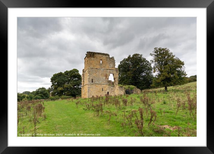 West Ayton Castle, Scarborough Framed Mounted Print by Philip Brookes