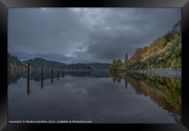 Loch Ard in Scotland at dusk Framed Print by Pauline Hamilton