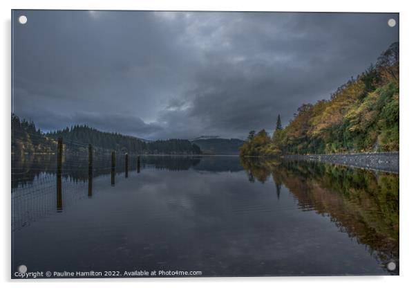 Loch Ard in Scotland at dusk Acrylic by Pauline Hamilton