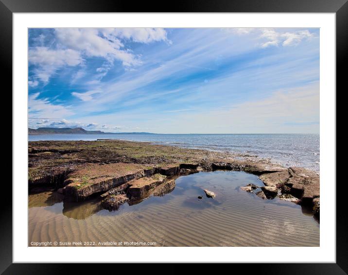Lucy’s Ledge at Lyme Regis Dorset Framed Mounted Print by Susie Peek