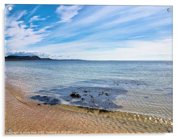 Lyme Regis April Seascape Acrylic by Susie Peek